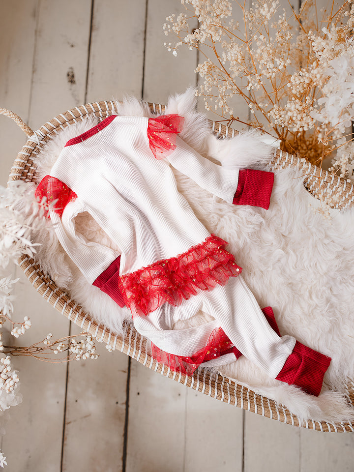 All I Wish - White & Red Onesie