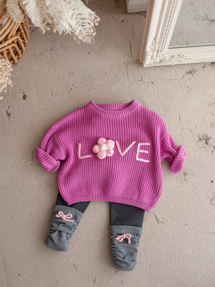 Love Sweater - Fuchsia