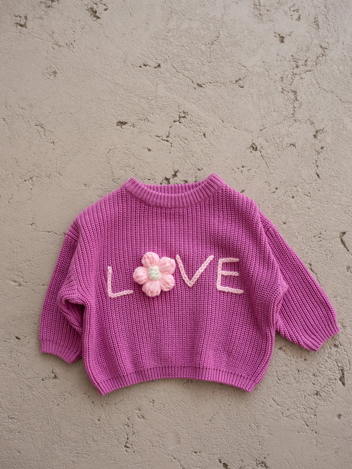 Love Sweater - Fuchsia
