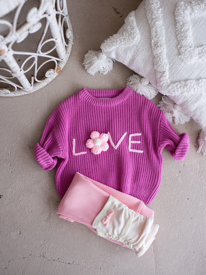 Love Sweater - Fuchsia