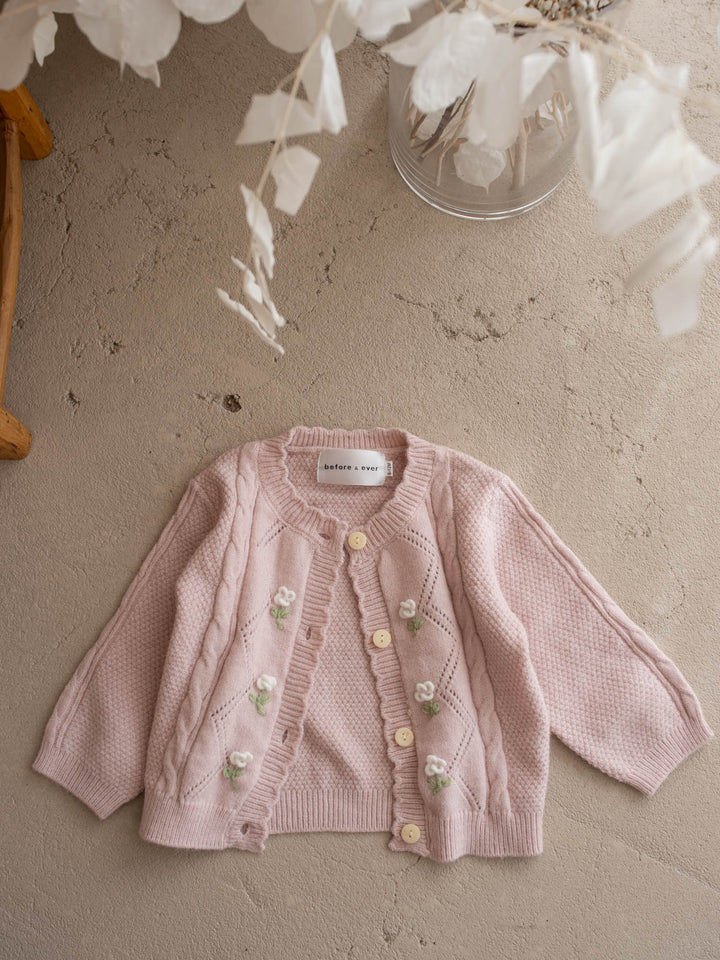 Elowen Mae Cardigan – Dusty Pink