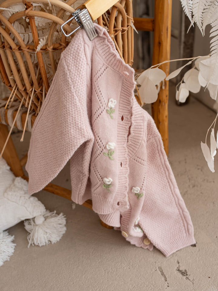 Elowen Mae Cardigan – Dusty Pink
