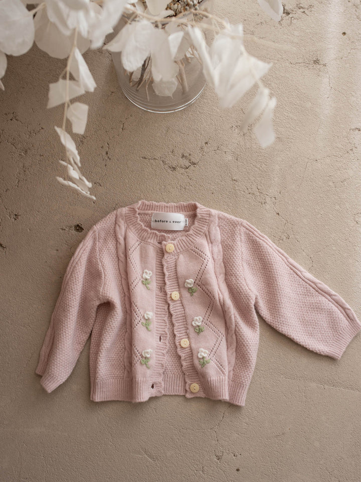Elowen Mae Cardigan – Dusty Pink