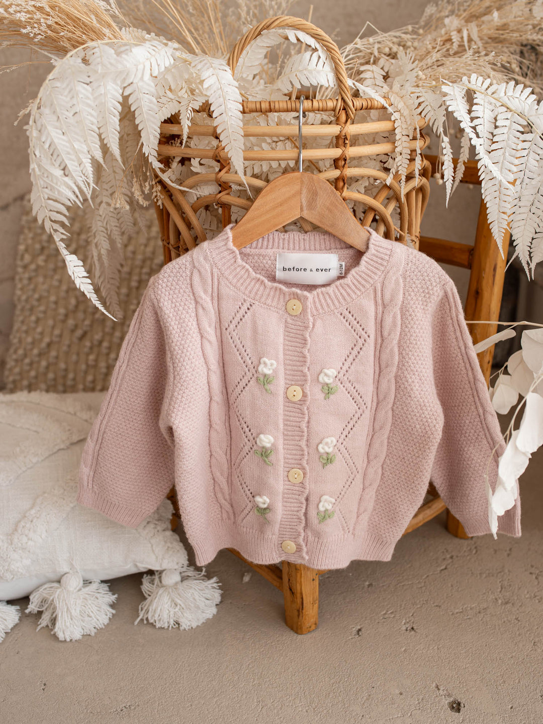 Elowen Mae Cardigan – Dusty Pink