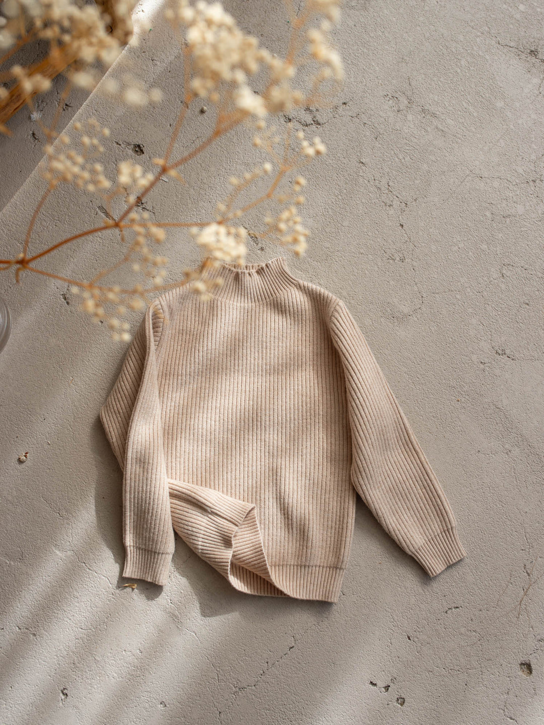 Mila Plush Lined Knit Top - Latte