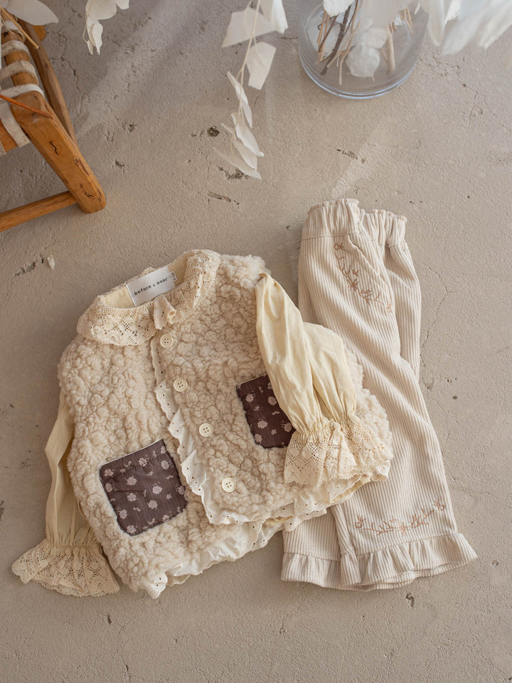 Elara Cord Pants - Oatmeal
