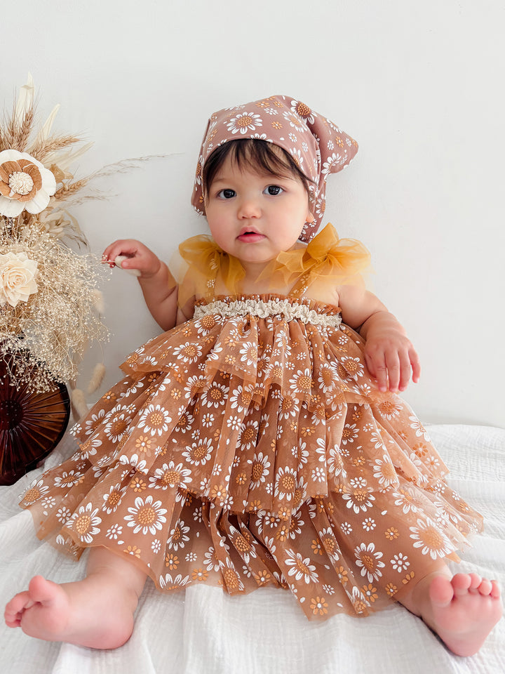 Toffee Daisy Tutu Dress