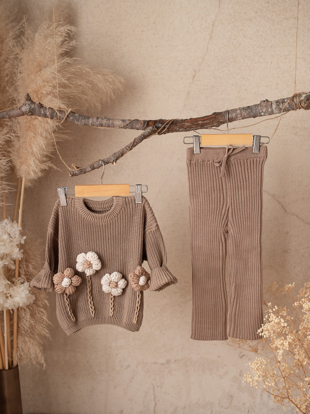 Skye Knitted Pants - Brown