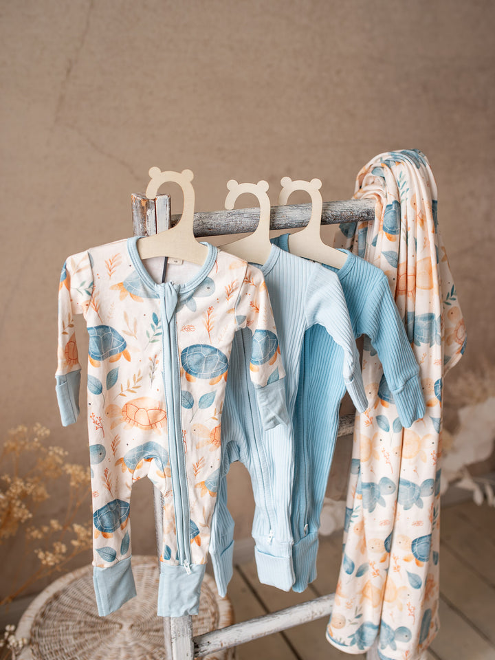 Something Blue Baby Swaddle - Turtle