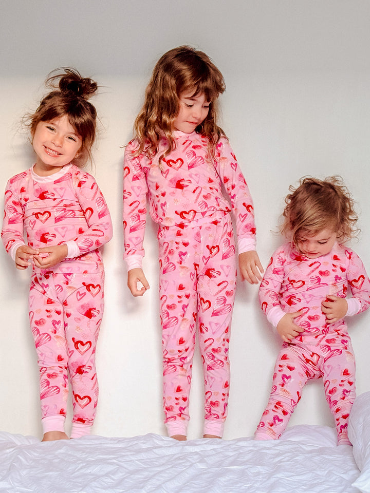 Oh My Heart Pyjama Set - Pink