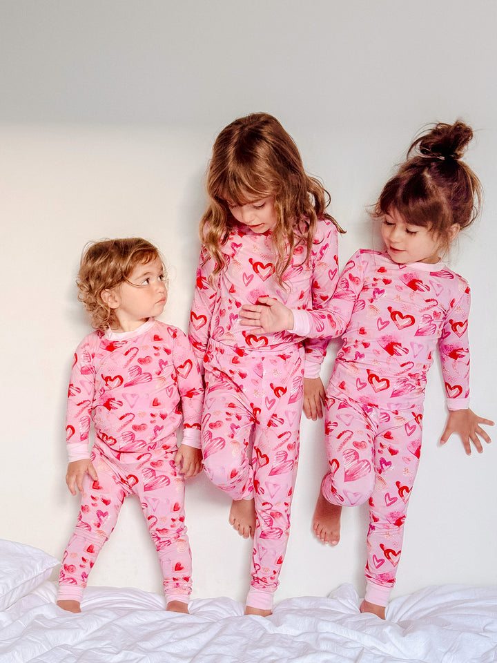 Oh My Heart Pyjama Set - Pink