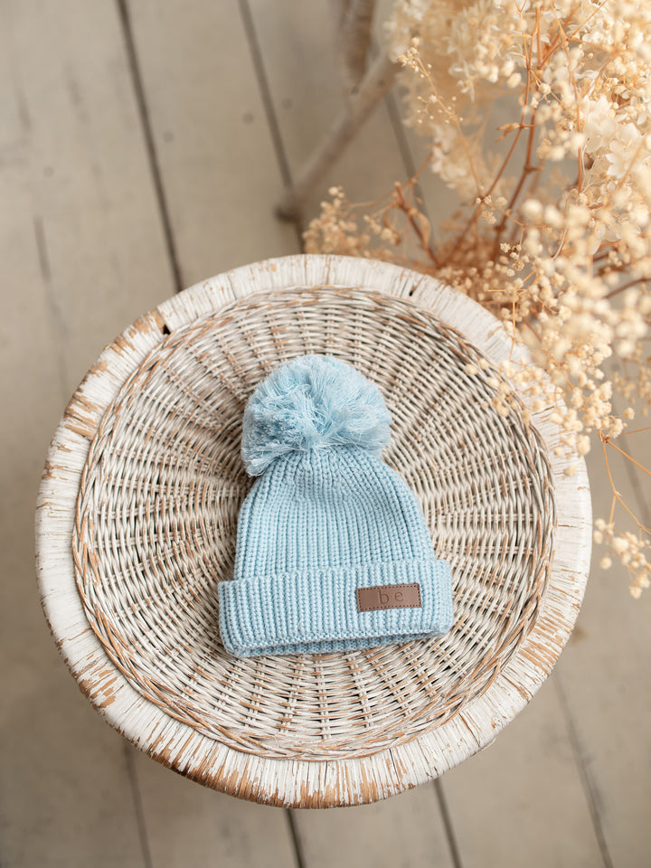 Bliss Knitted Beanie - Baby Blue