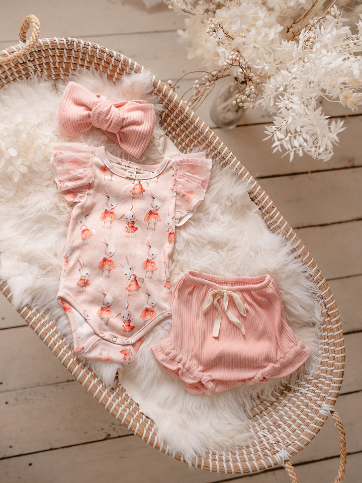 Bunny Kisses Bodysuit - Pink