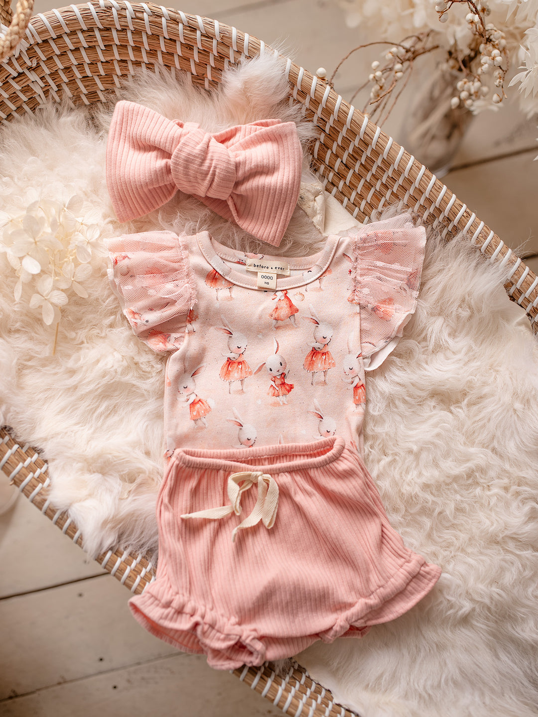 Bunny Kisses Bodysuit - Pink