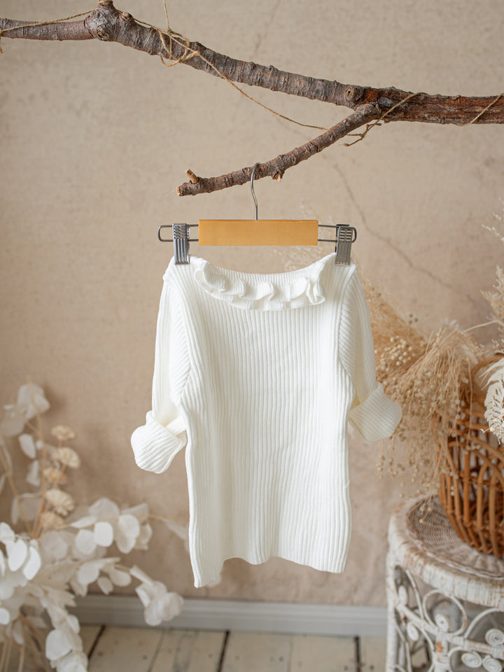 Claire Knitted Top - White