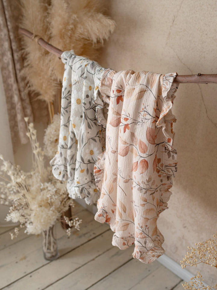 Lullaby Floral - Lux Muslin Gauze Blanket - Daisy