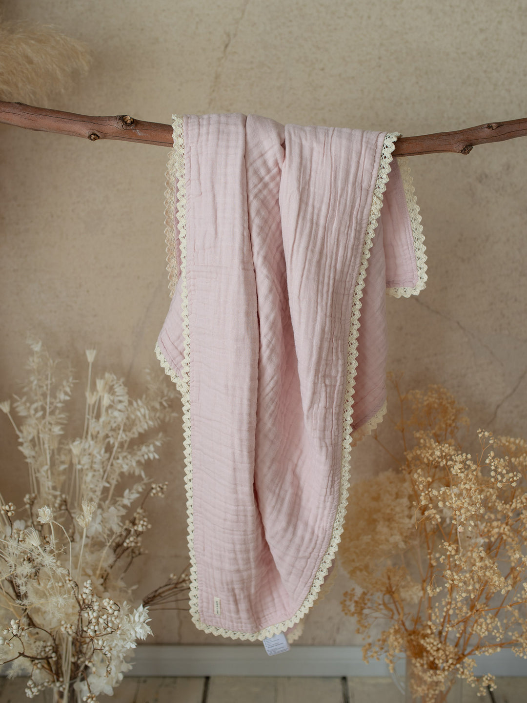 Lullaby Lace - Lux Muslin Gauze Blanket - Ballet Pink