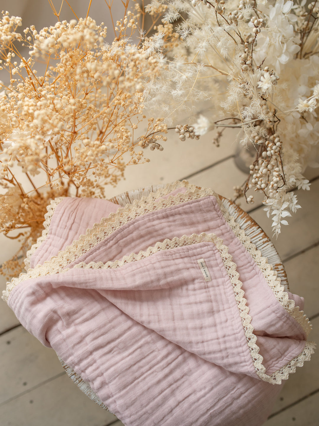 Lullaby Lace - Lux Muslin Gauze Blanket - Ballet Pink