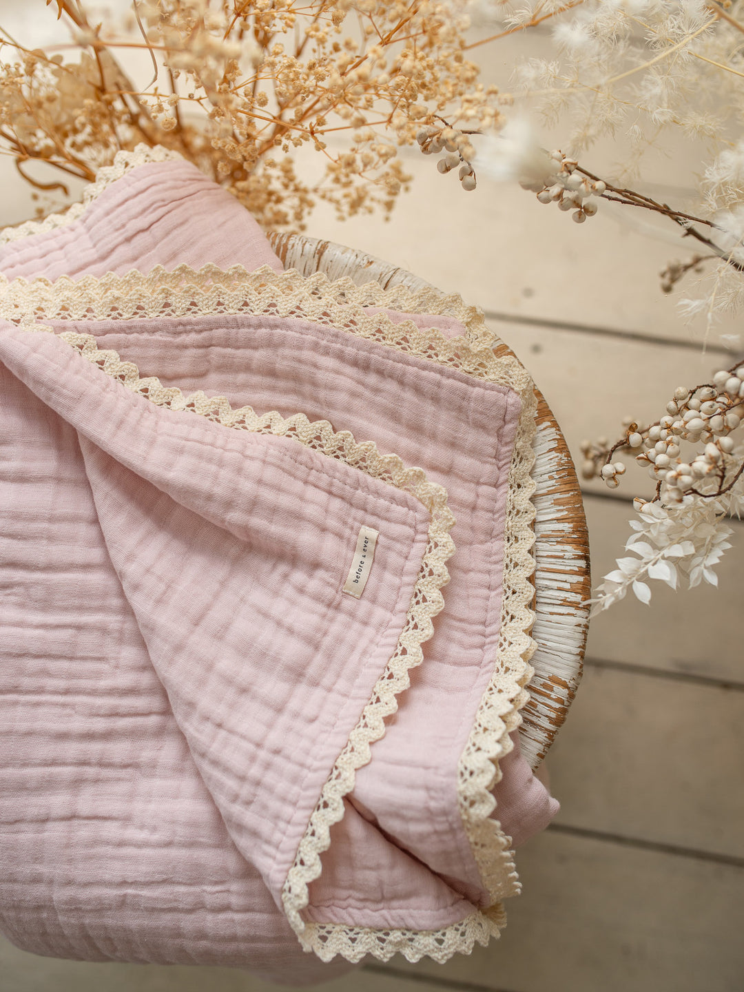 Lullaby Lace - Lux Muslin Gauze Blanket - Ballet Pink