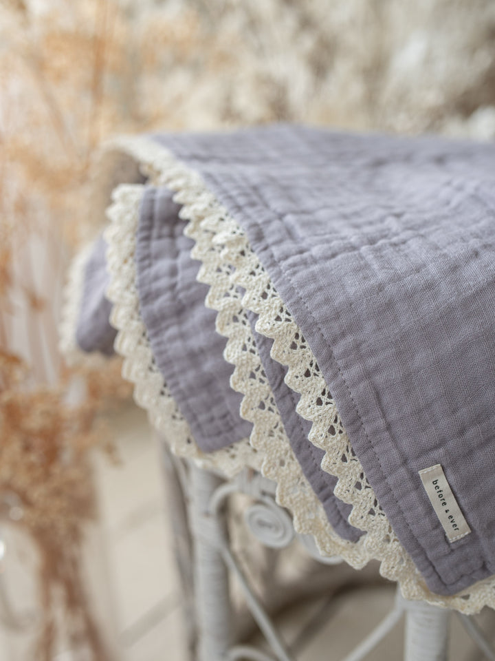 Lullaby Lace - Lux Muslin Gauze Blanket - Purple Haze