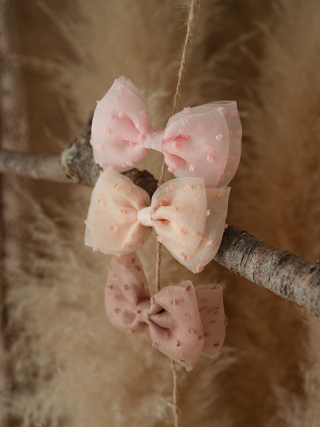 Dotty Hair Clips Trio