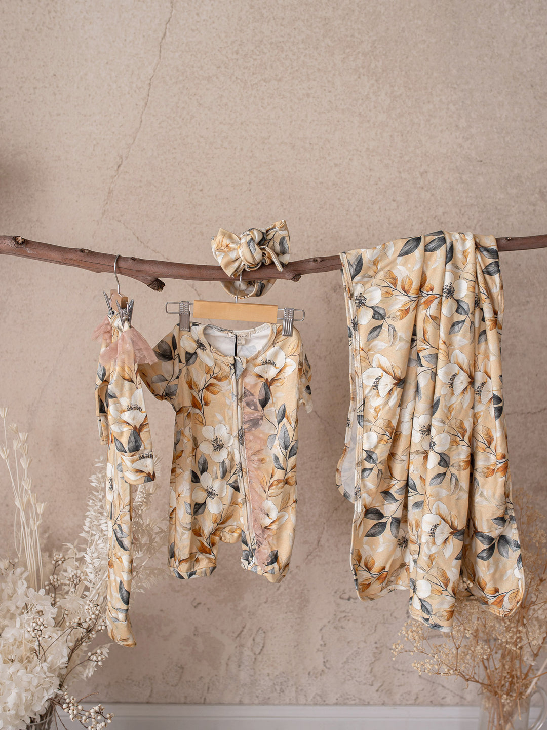 Flower Story Baby Swaddle -Sunset Floral