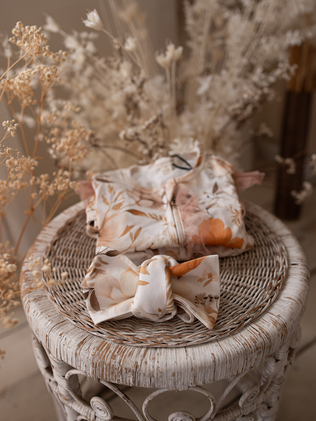 Flower Story - Topknot Headwrap Beige Floral