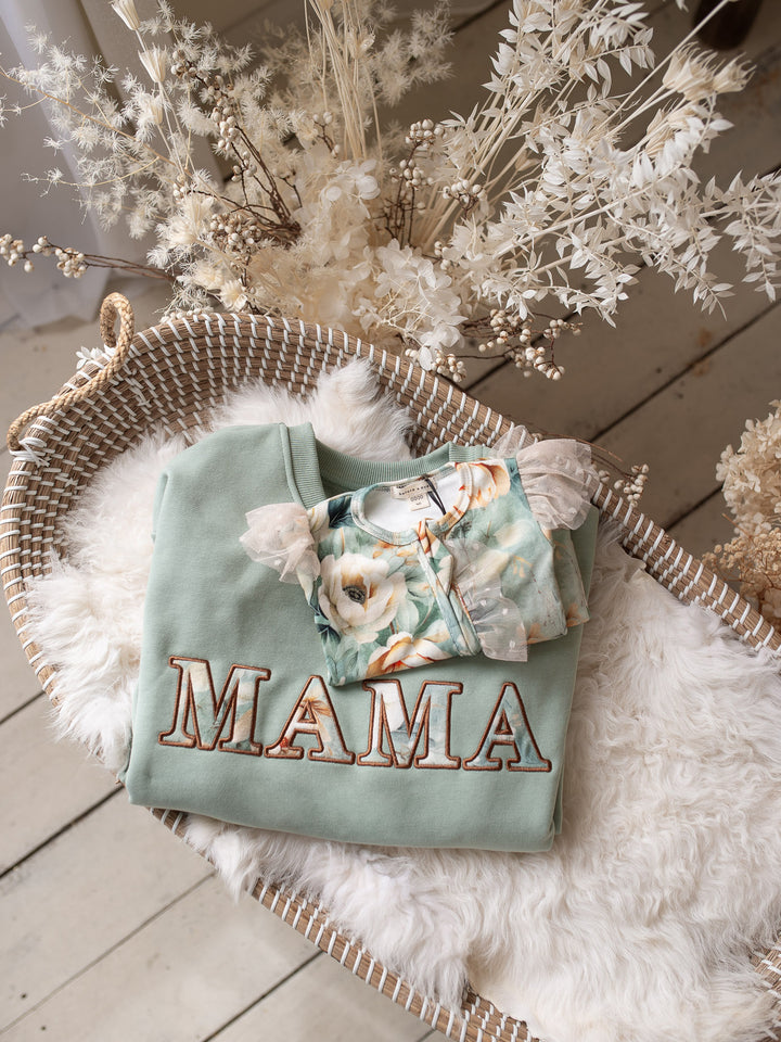 Flower Story Sweatshirt For Mamas - Sage