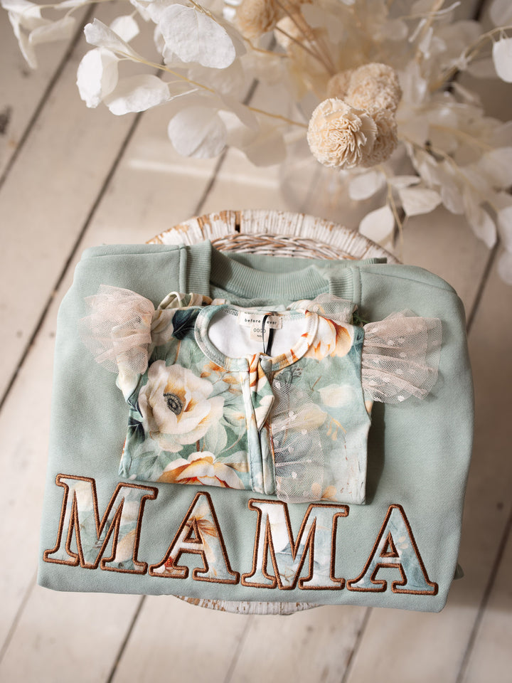 Flower Story Sweatshirt For Mamas - Sage