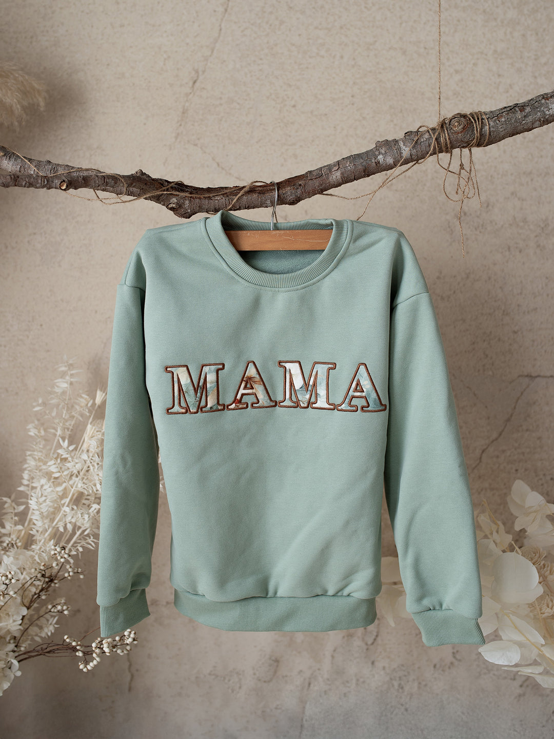 Flower Story Sweatshirt For Mamas - Sage