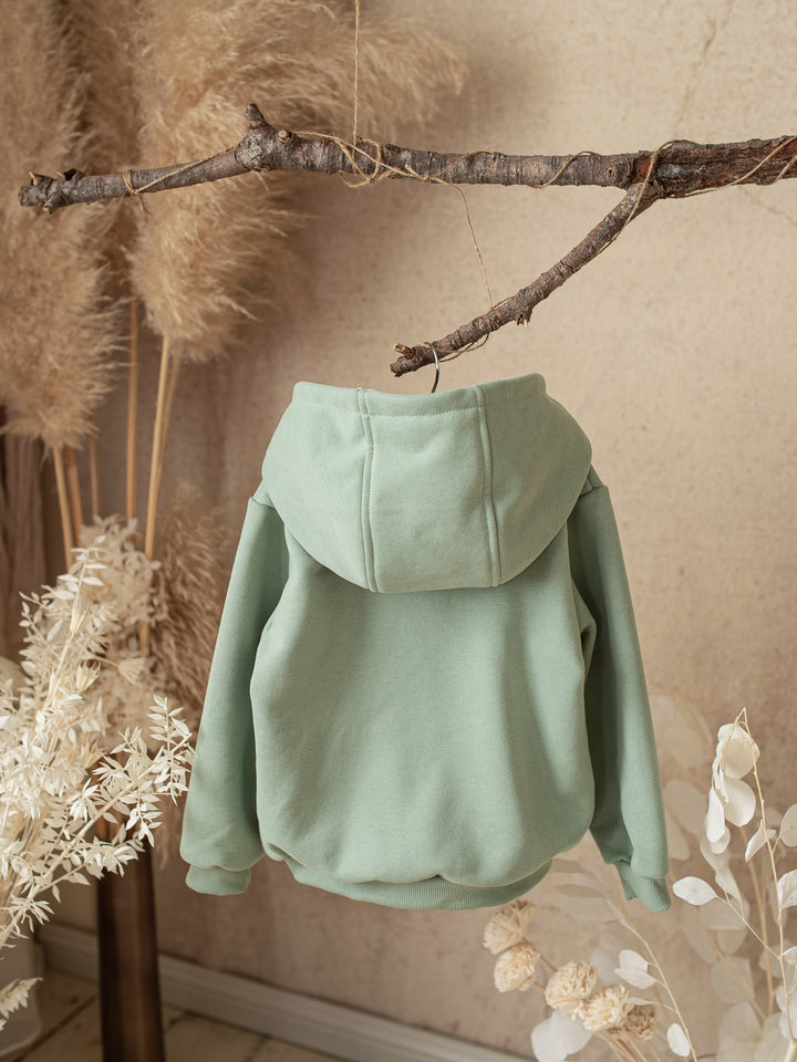 Flower Story Hoodie For Girls - Sage