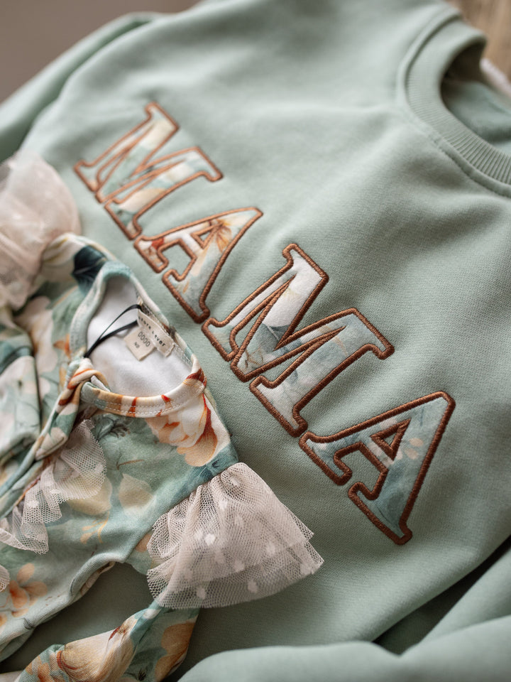 Flower Story Sweatshirt For Mamas - Sage