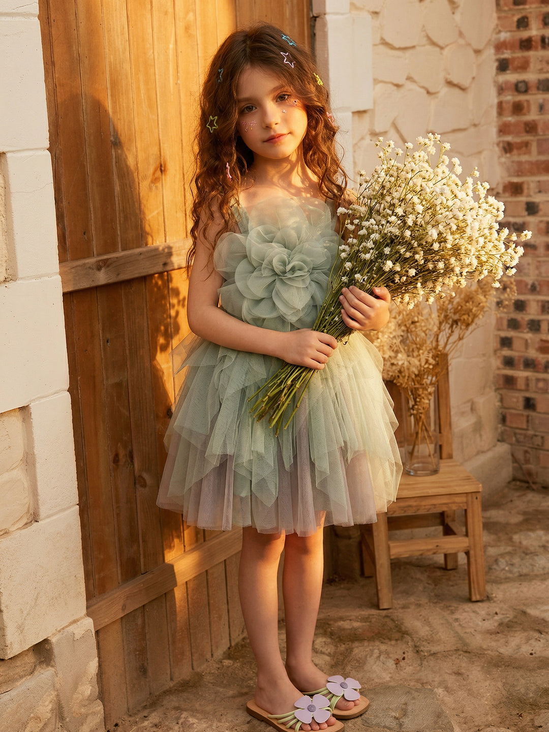 She's The One Flower Girl Dress - Sage Green Before & Ever She's The One Flower Girl Dress - Sage Green Before & Ever