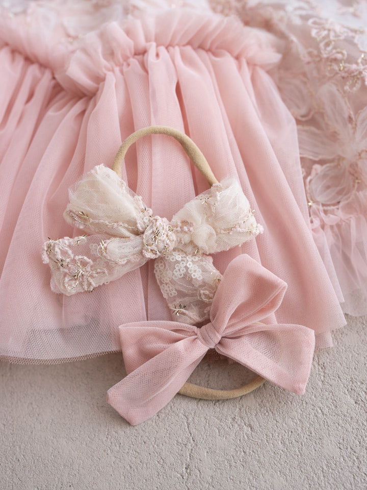 Love & Lace Headband Set - Peachy Pink