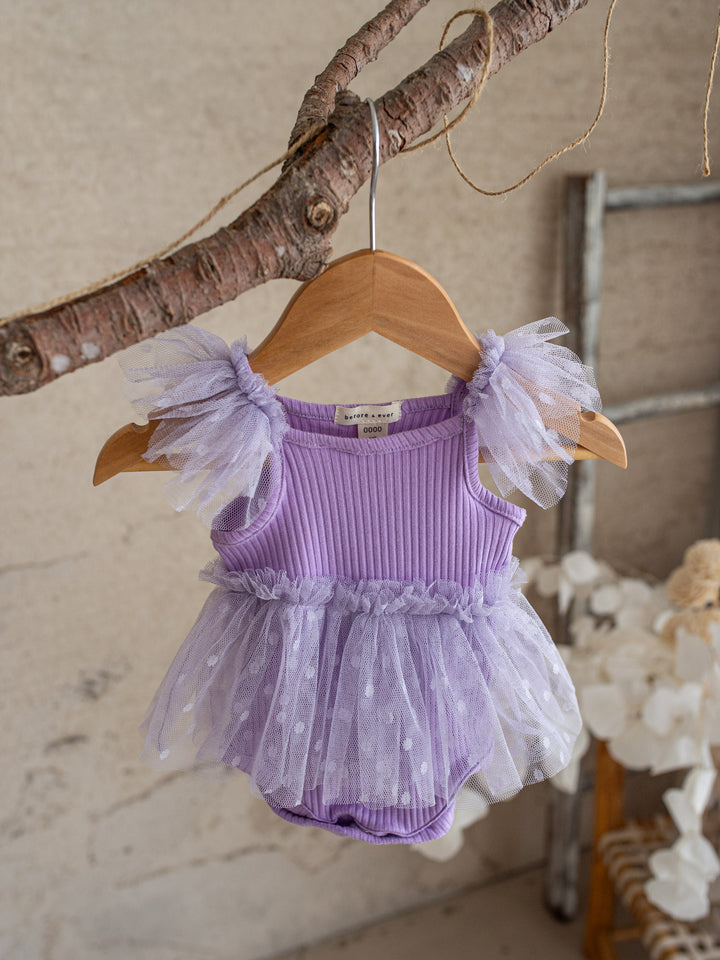 I Love Candy Romper - Grape