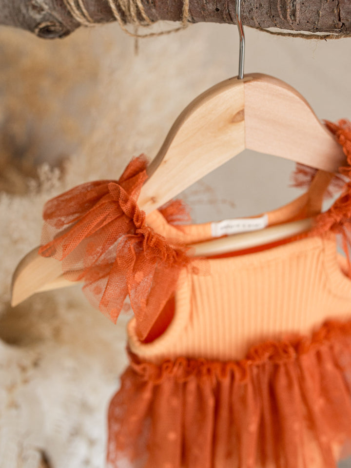 I Love Candy Romper - Orange Jaffa