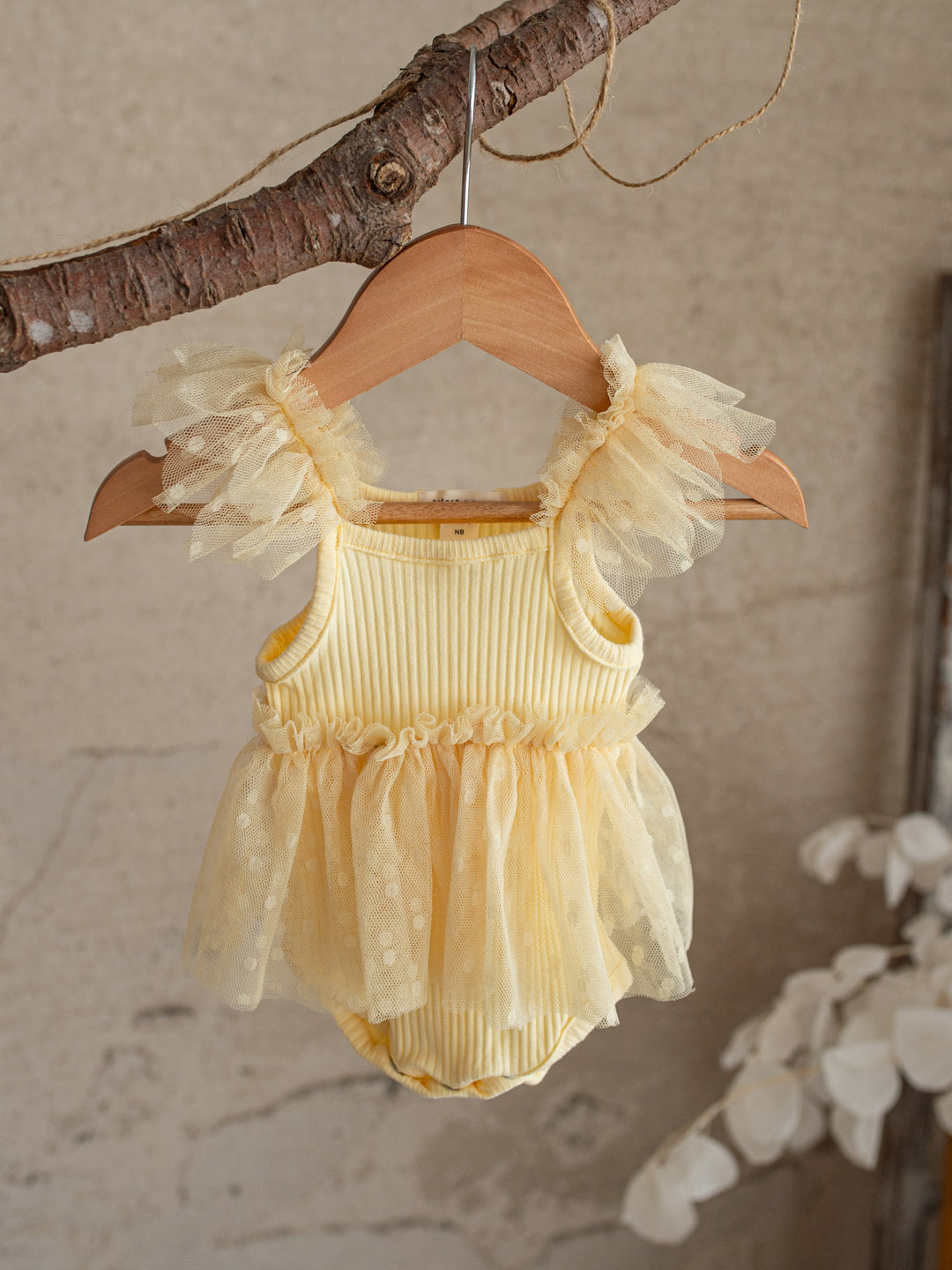 I Love Candy Romper - Lemon Drop