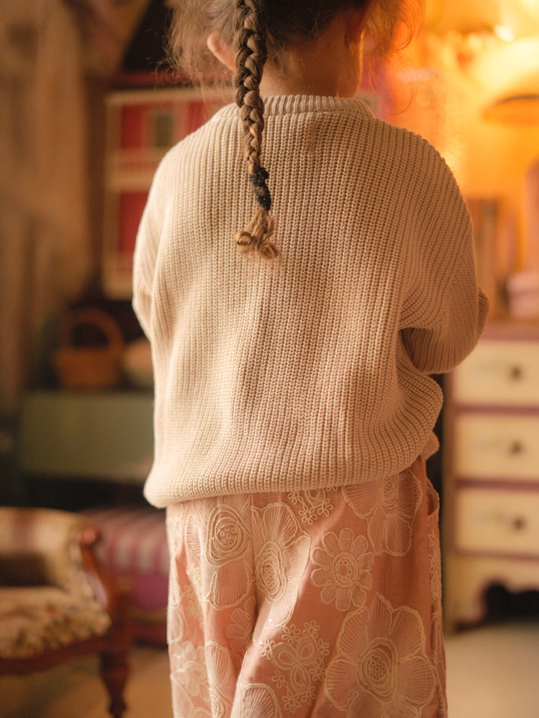 Lace Story Sweater - Oatmeal