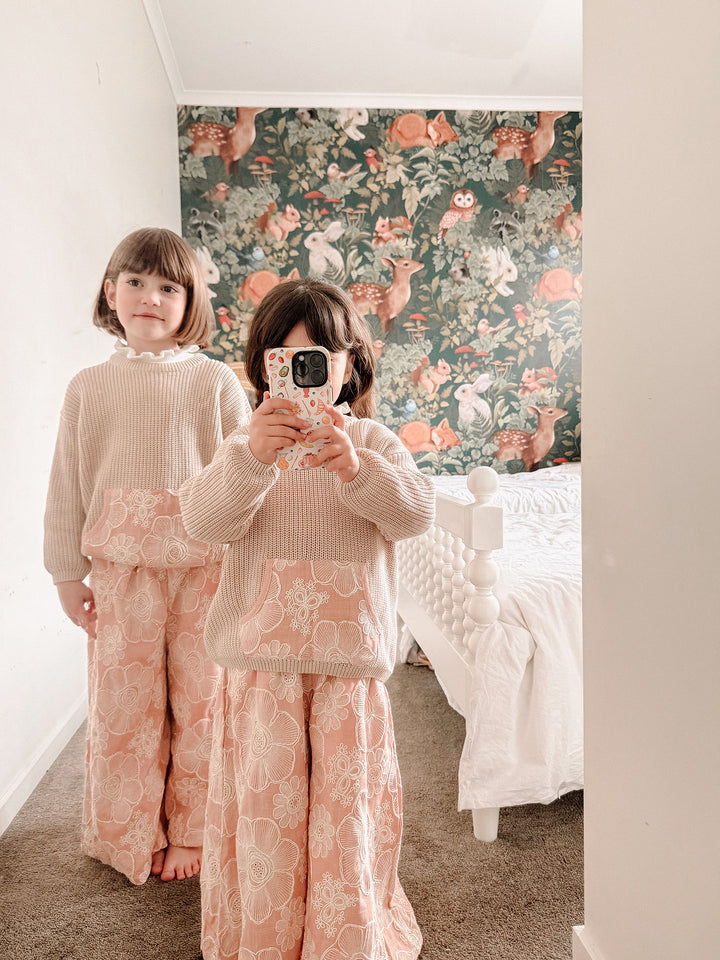 Lace Story Sweater - Oatmeal