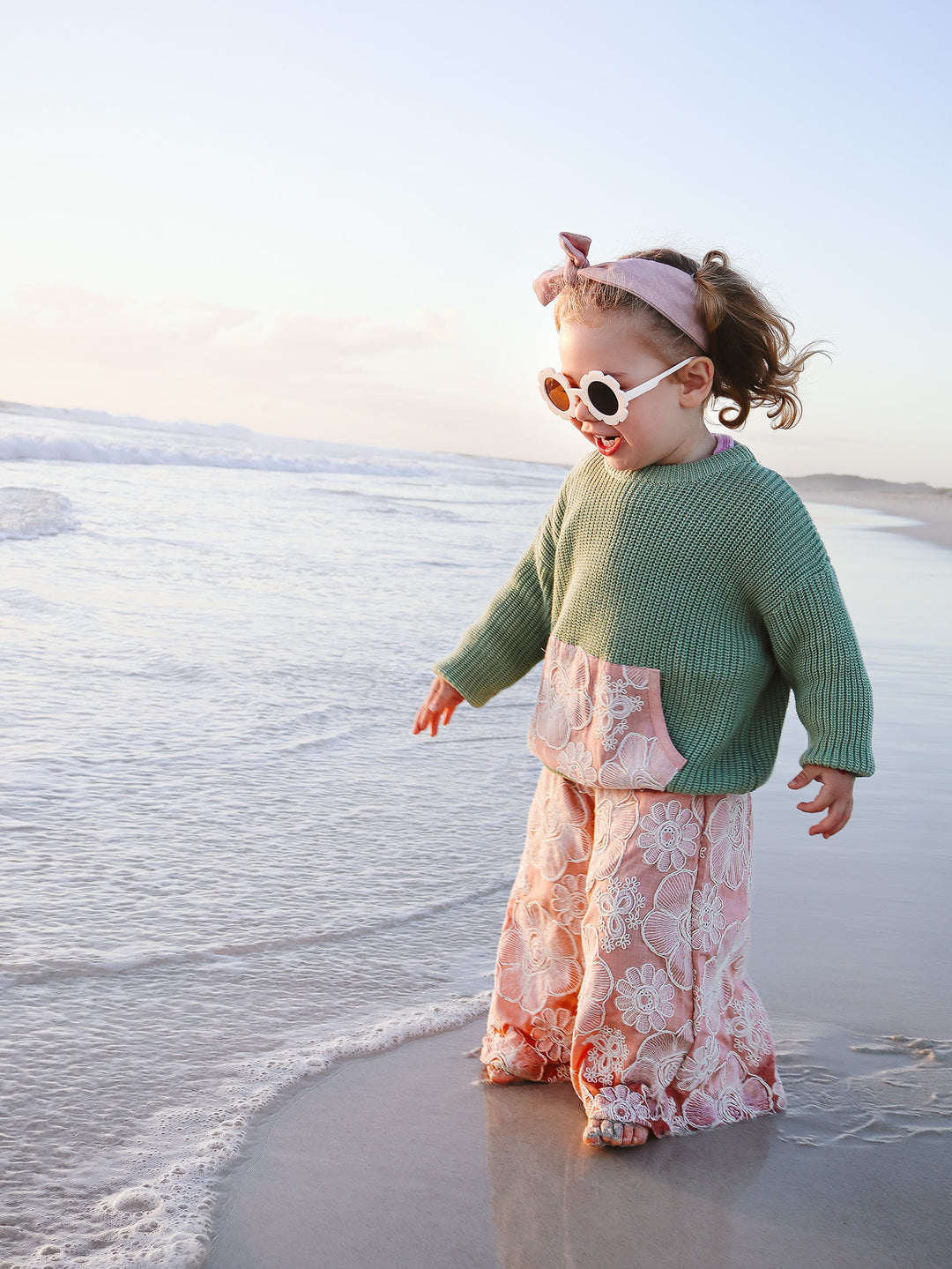 Lace Story Sweater - Sage