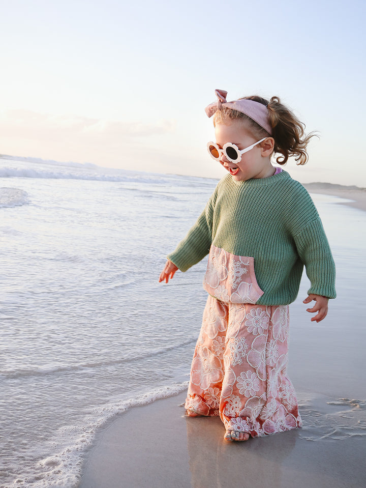 Lace Story Sweater - Sage