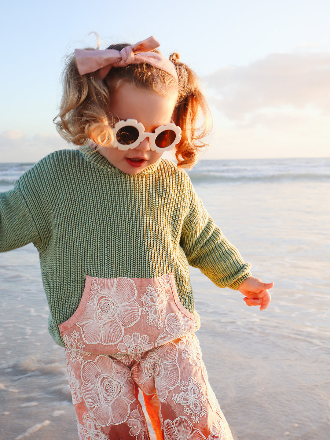 Lace Story Sweater - Sage