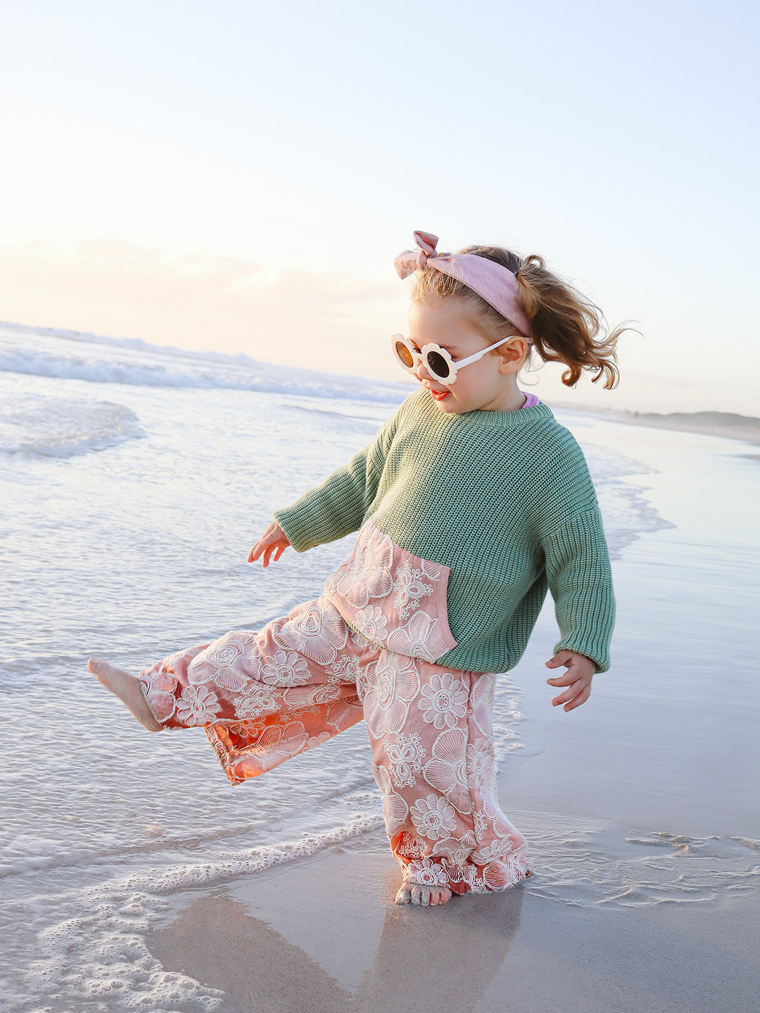 Lace Story Sweater - Sage