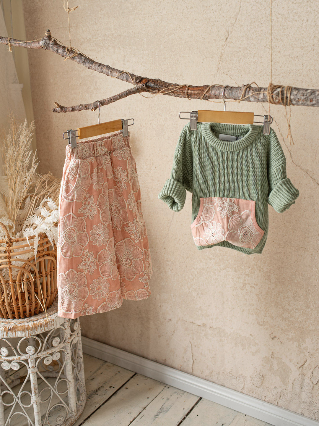 Lace Story Sweater - Sage