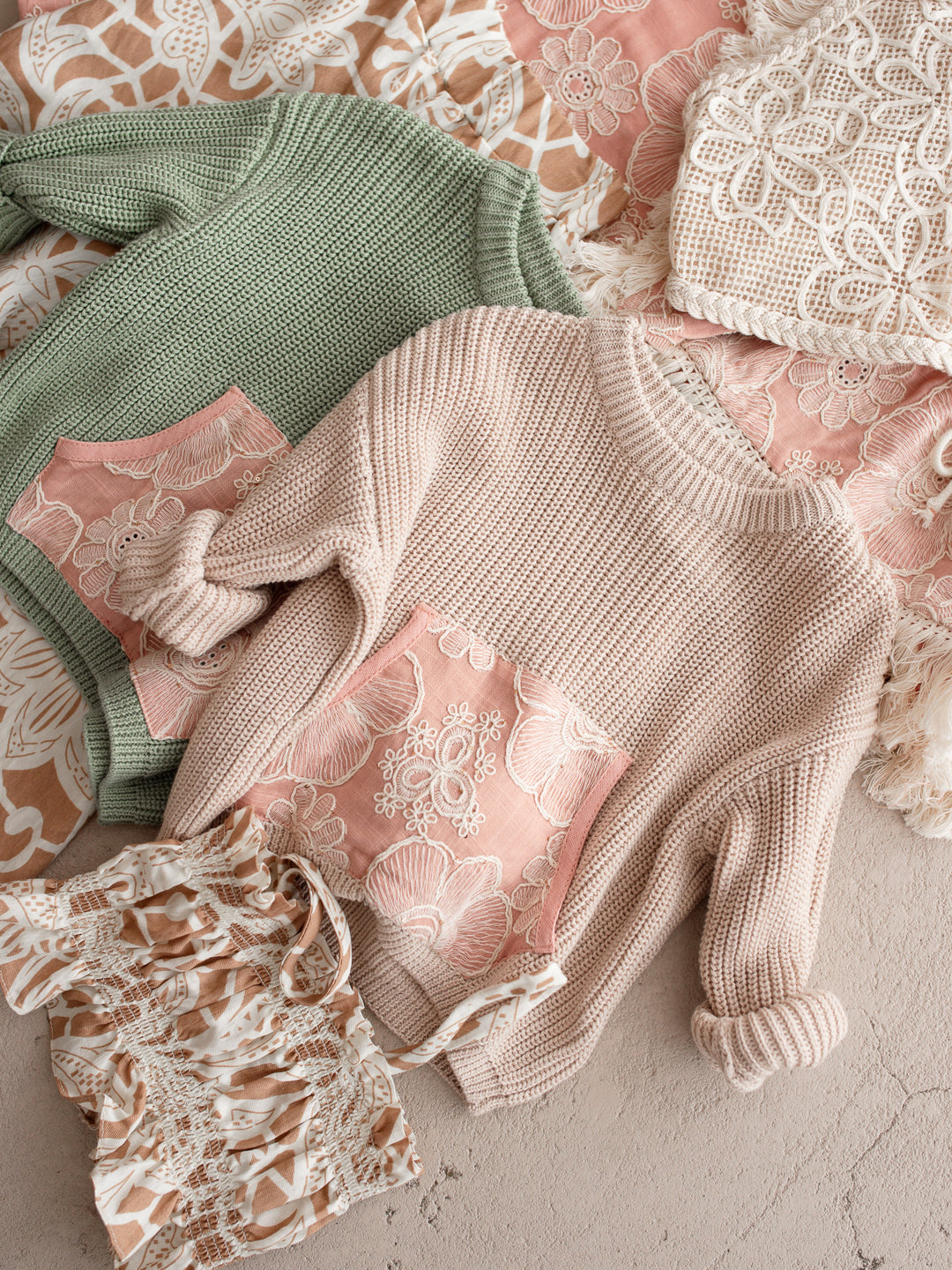 Lace Story Sweater - Oatmeal