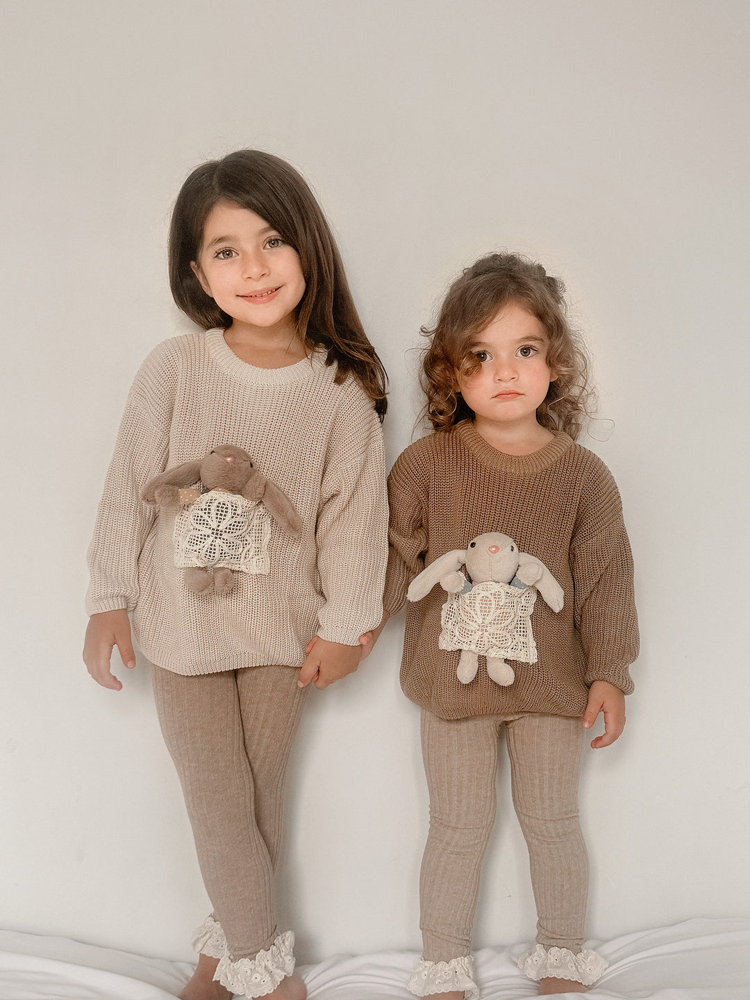 Little Friend Bunny Sweater Oatmeal