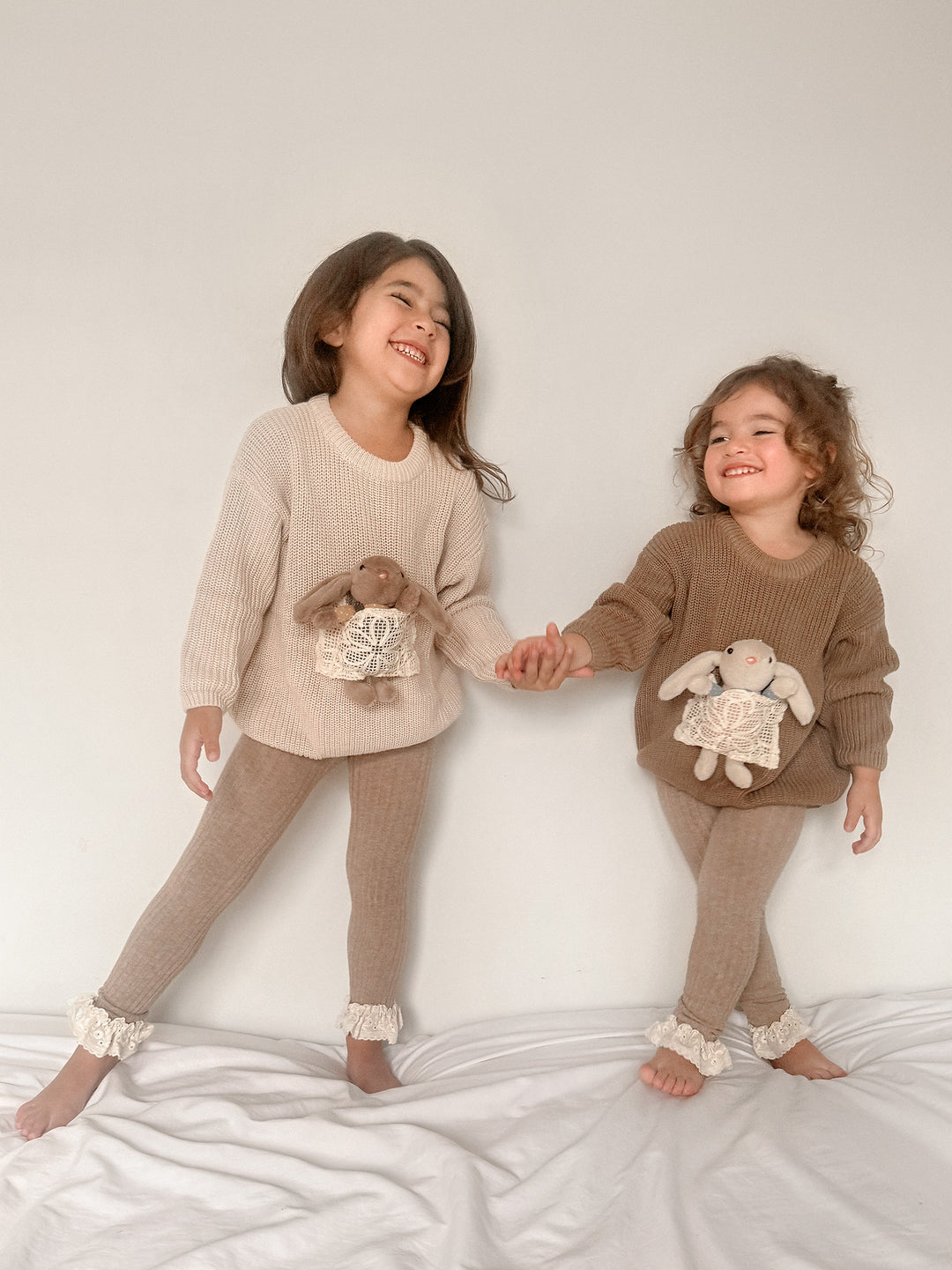 Little Friend Bunny Sweater Oatmeal