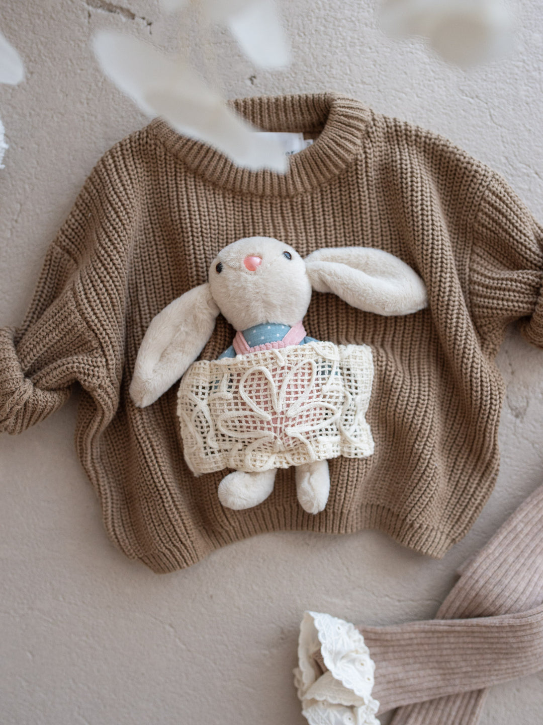 Little Friend Bunny Sweater Cocoa