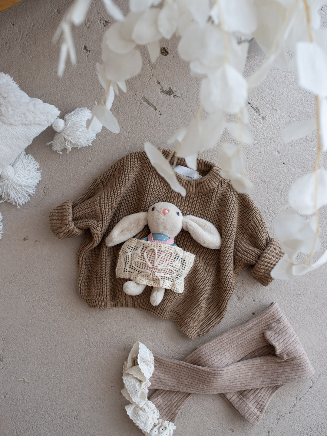 Little Friend Bunny Sweater Cocoa