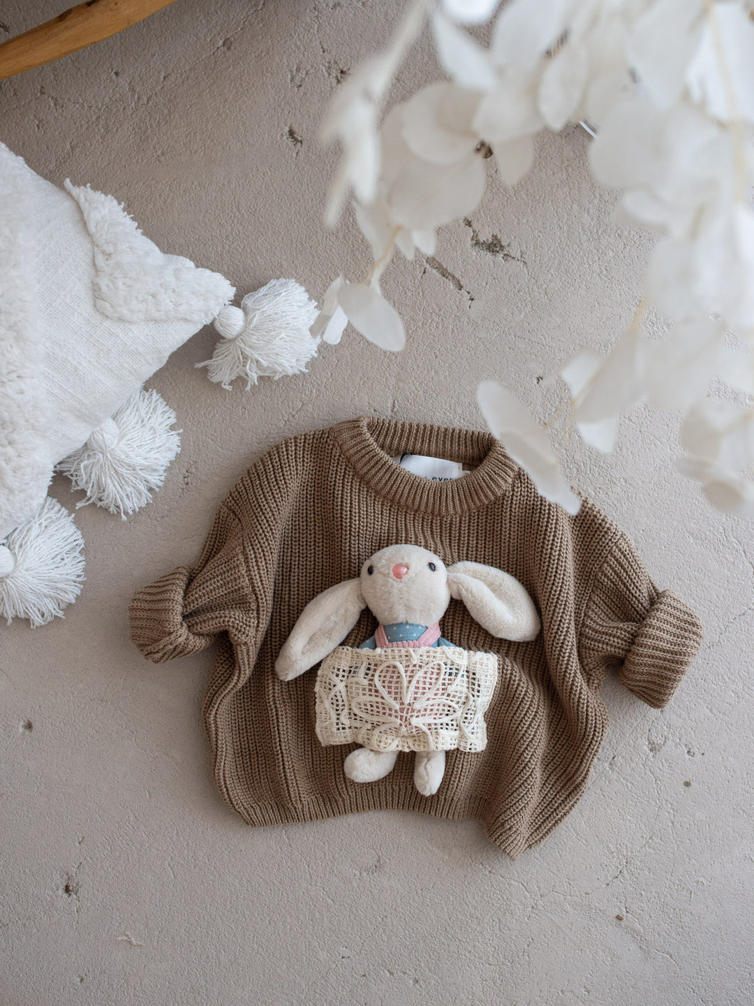Little Friend Bunny Sweater Cocoa